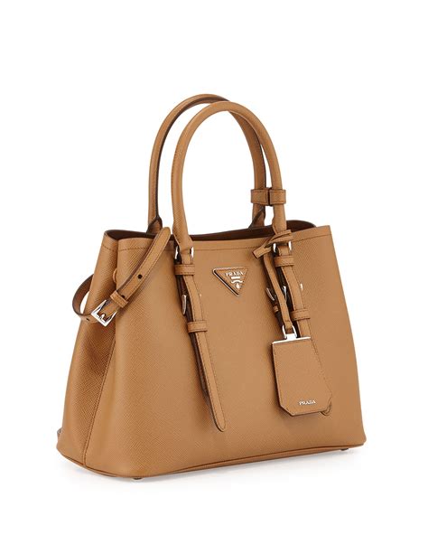 prada saffiano bag brown